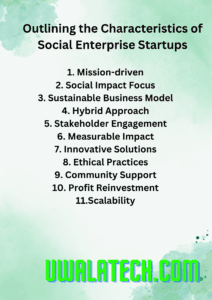 Outlining the Characteristics of Social Enterprise Startups