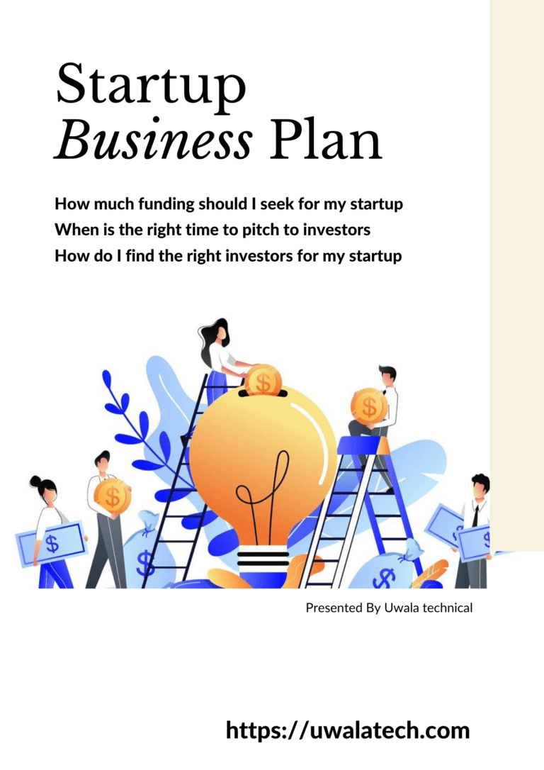 Startup Business Plan in Cream Black and White Modern Sophisticated Style